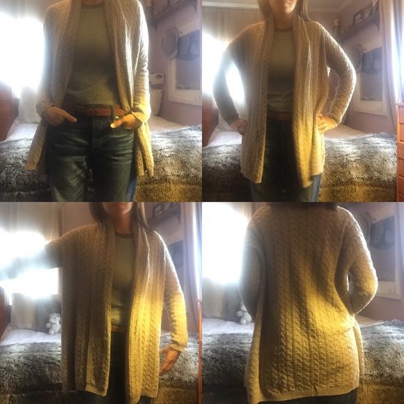 JOAN VASS OVERSIZED KNIT FALL OPEN CARDIGAN - Picture 2 of 8
